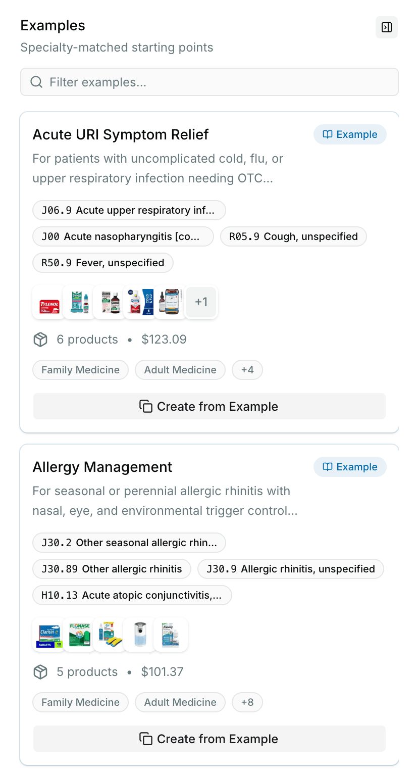 Specialty-matched primary care recommendation templates in Wrapped Health